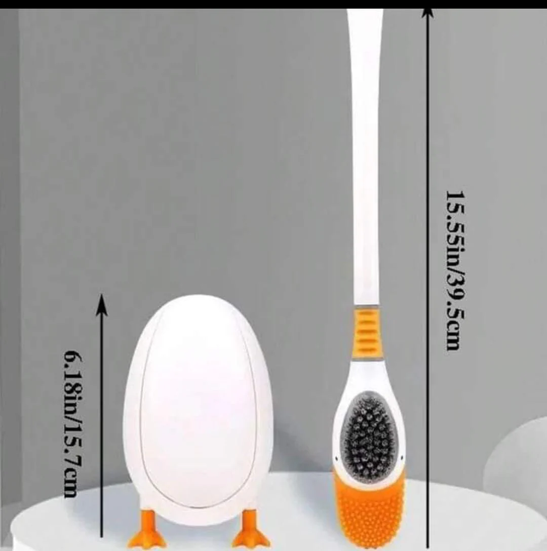 Duck shaped toilet brush holder + silicone toilet brush - Image 2