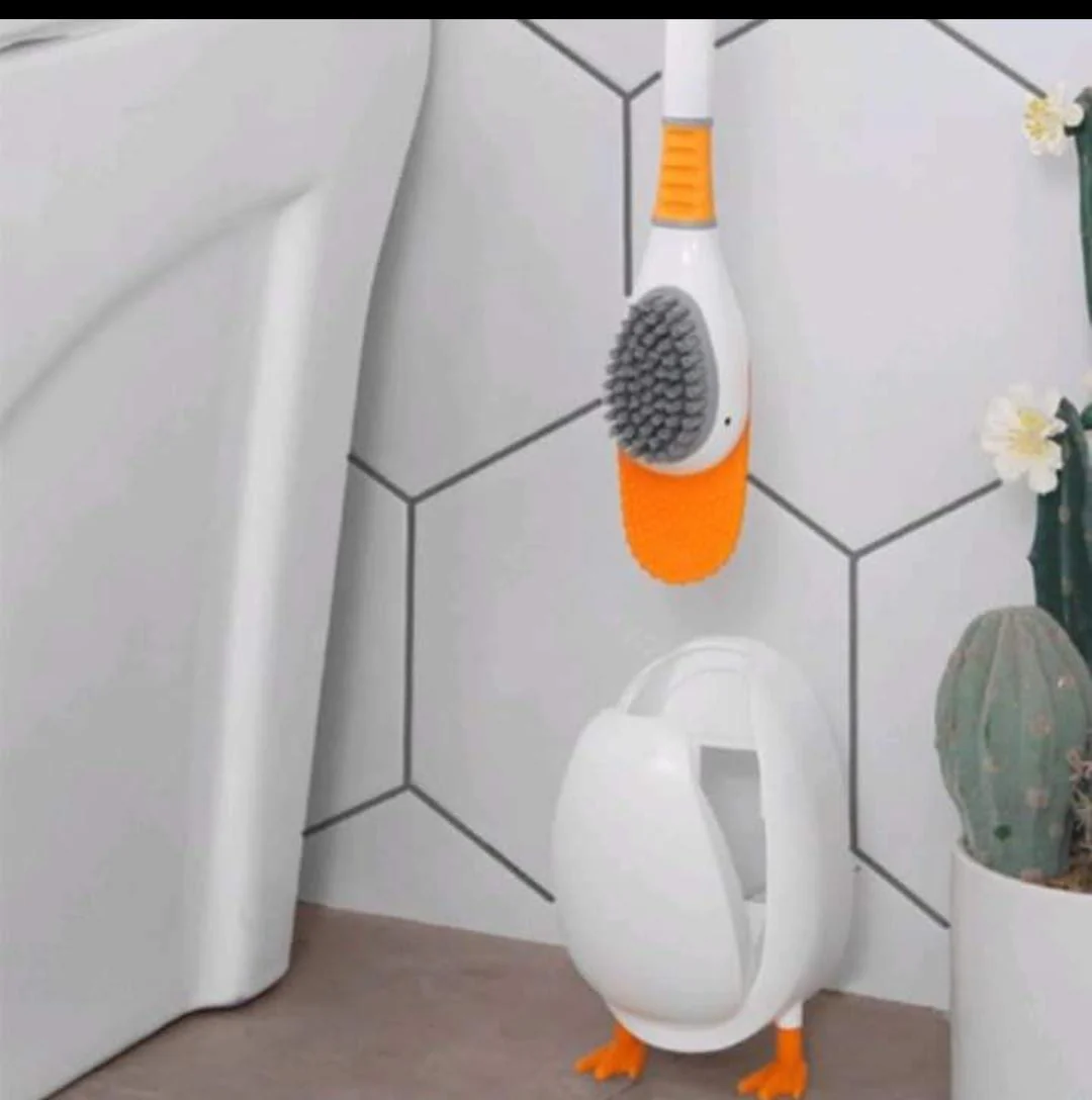 Duck shaped toilet brush holder + silicone toilet brush - Image 3