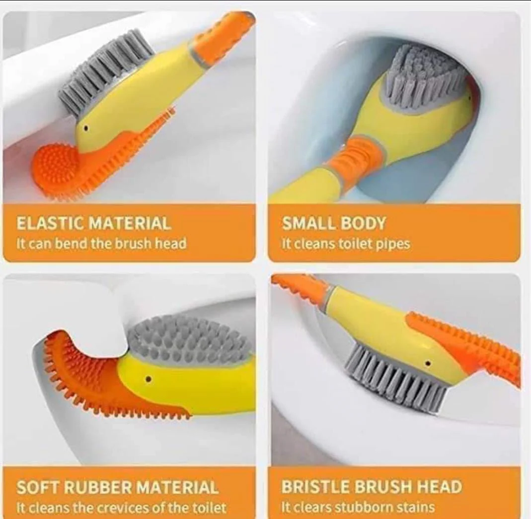 Duck shaped toilet brush holder + silicone toilet brush - Image 5