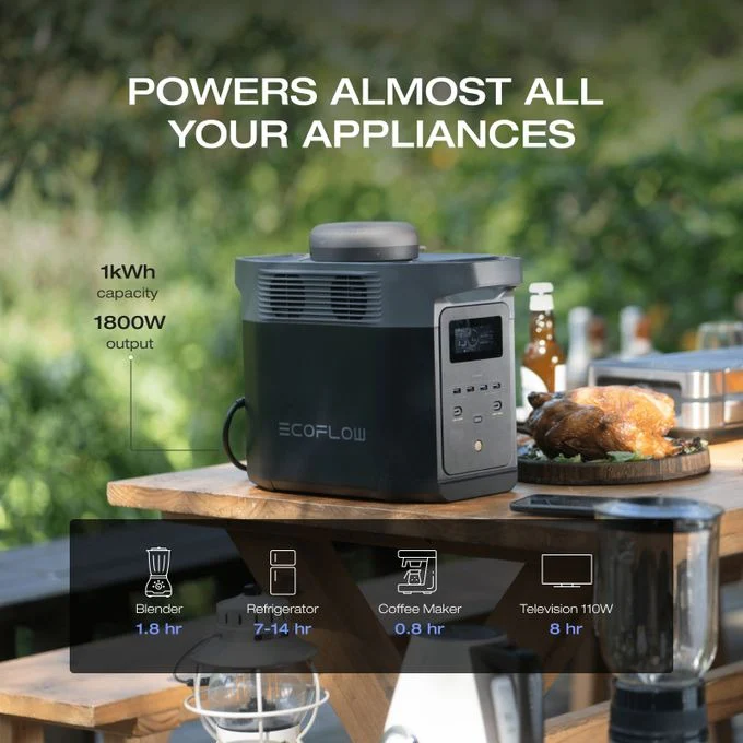 EcoFlow DELTA 2 Portable Power Station – 1024Wh LiFePO4 Battery, 1800W AC Output, Expandable Solar Generator for Home Backup - Image 6