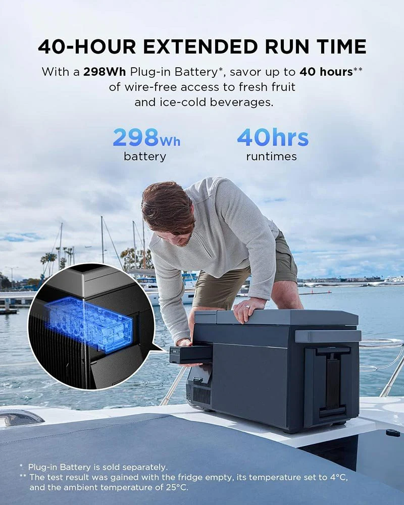 EcoFlow GLACIER 38L Portable Refrigerator & Ice Maker – Dual Zone, 40Hr Battery, Smart App Control - Image 2