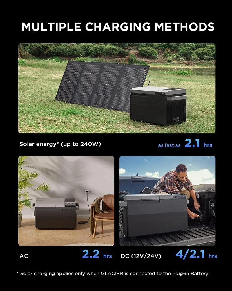 EcoFlow GLACIER 38L Portable Refrigerator & Ice Maker – Dual Zone, 40Hr Battery, Smart App Control - Image 6