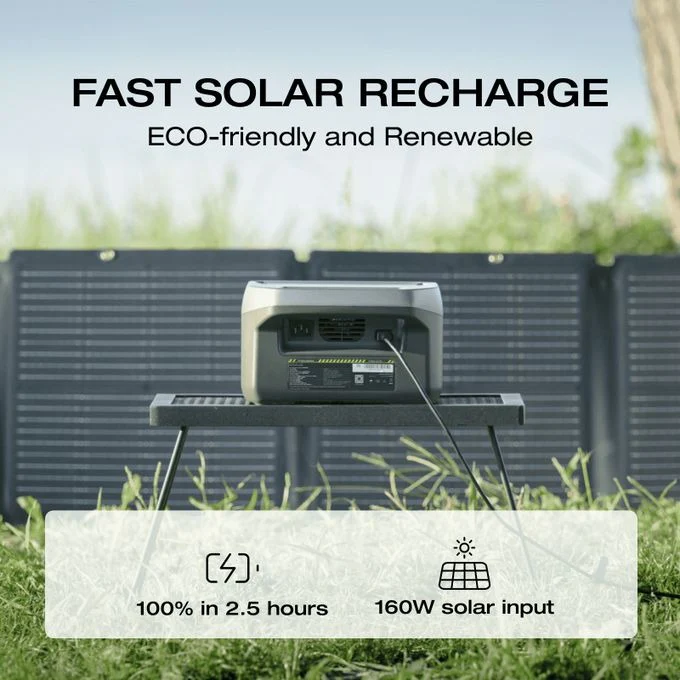 EcoFlow RIVER 2 Portable Power Station 256Wh LiFePO4 Battery, 1-Hour Fast Charging, 600W Output - Image 3