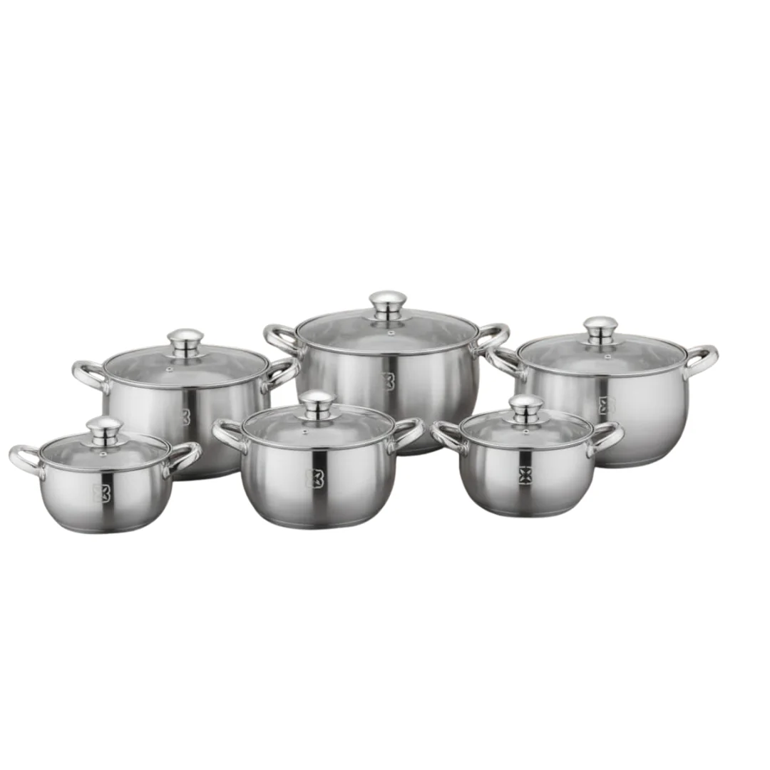 Edenberg Premium Stainless Steel Cookware Set 12pcs | Sufurias 2.1L–6.5L Kenya - Image 5