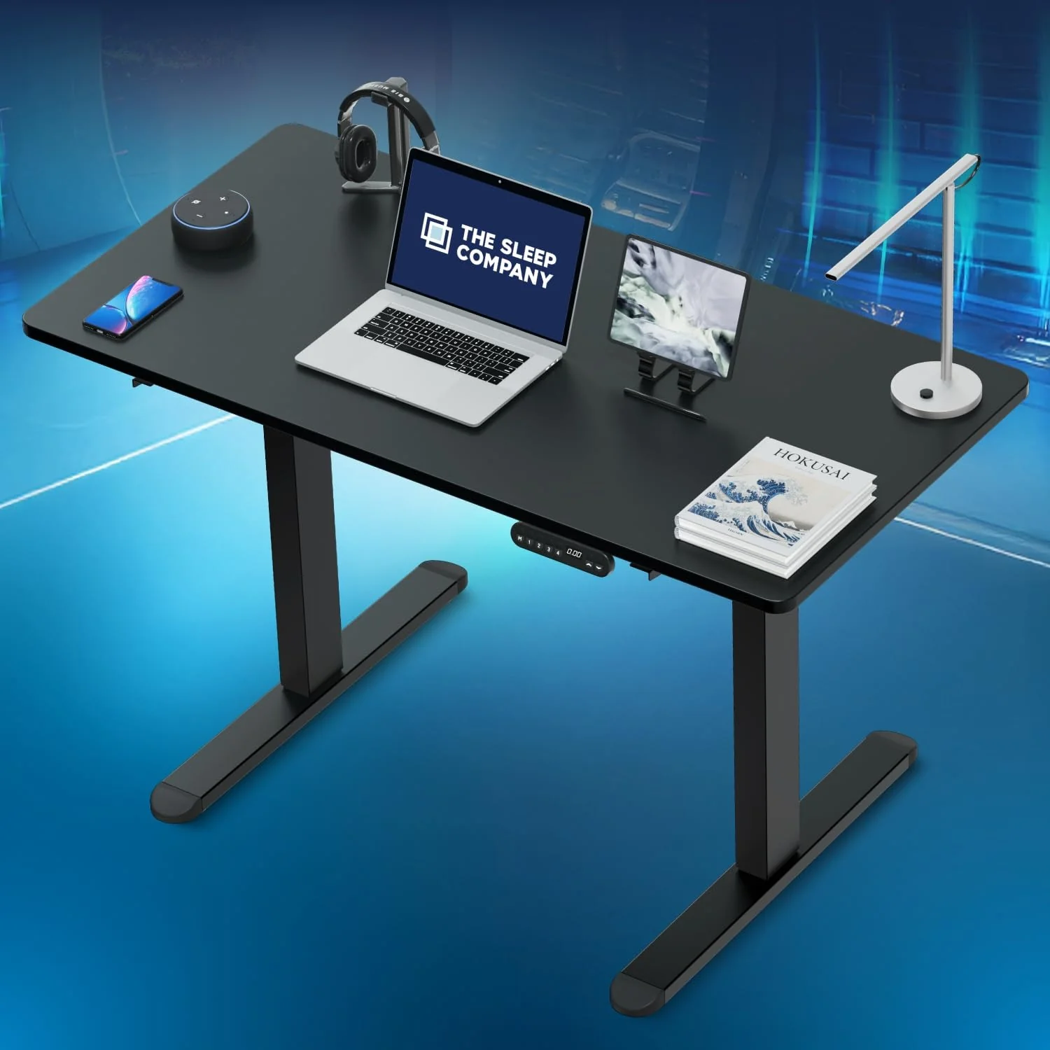 Electric Height Adjustable Desk Ergonomic Sit-Stand Work from Home Table with Memory Preset Controller – Sturdy Aluminum Frame, Scratch-Resistant Top | Office & Gaming Desk 1.4m - Image 6