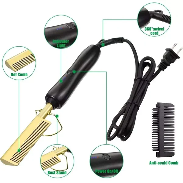 Electric Hot Comb & Curling tool - Image 5