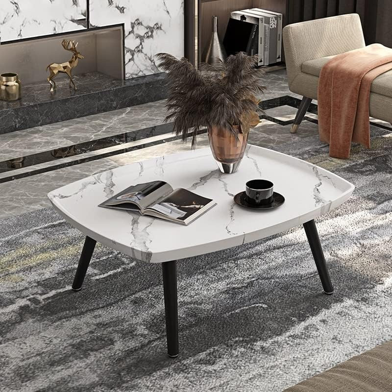 Elegant 2 Sets of Rectangular Nested Tables Creative Wooden Coffee Table - Image 7