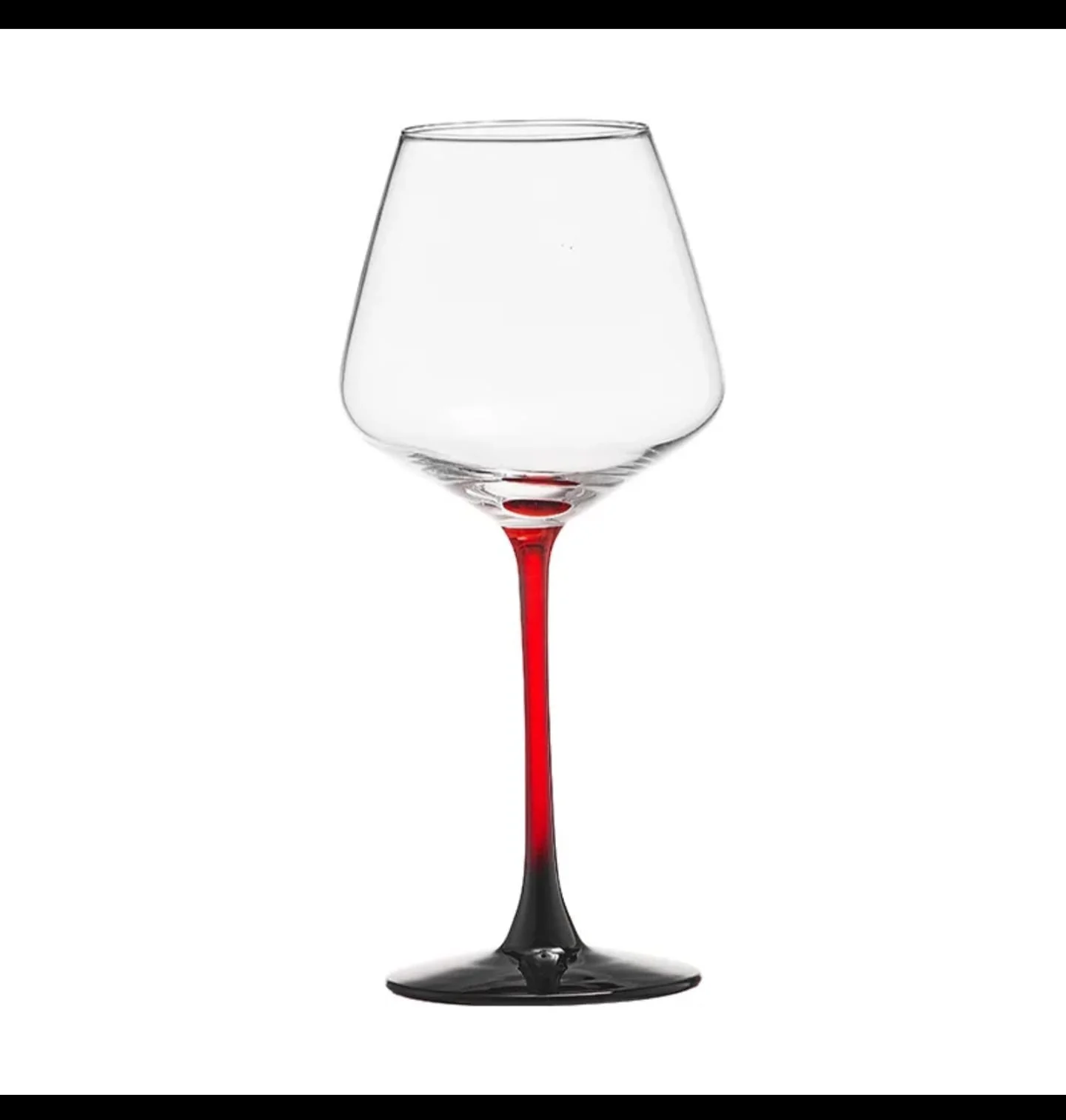 Elegant Burgundy Lhotse Crystal Wine glass 6pcs 470ml Red Stem - Image 2