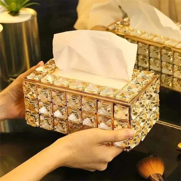 Elegant crystal glass serviette holder - Image 3