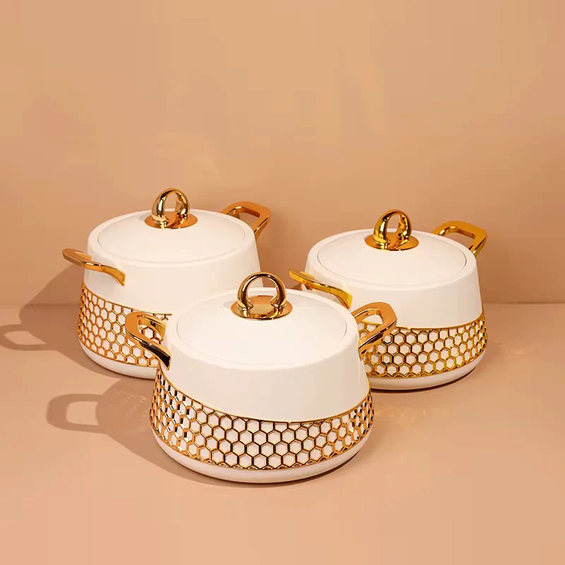 Elegant,Simple, Classic and luxury 3pcs Food Warmer HotPots - Image 4