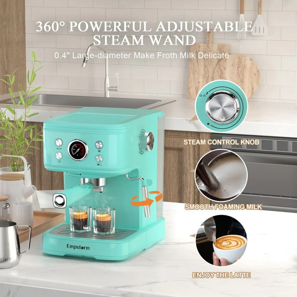 Empstorm 20 Bar Espresso Coffee Maker with Milk Frother | Semi-Automatic - Image 5