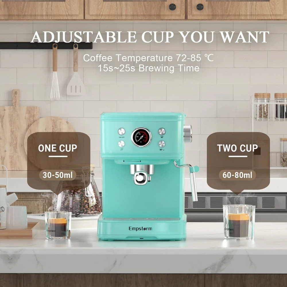 Empstorm 20 Bar Espresso Coffee Maker with Milk Frother | Semi-Automatic - Image 7
