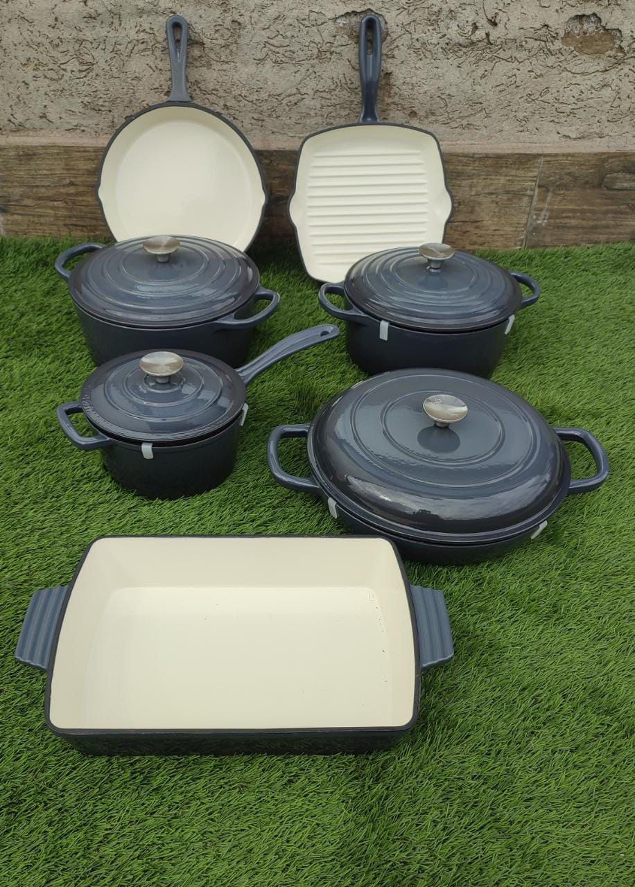 Enamel Cast iron cooking pots Ceramic Enamelled Cast Iron Cookware Set, Oven and Grill Safe - Image 12