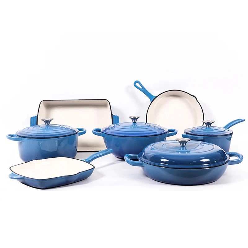 Enamel Cast iron cooking pots Ceramic Enamelled Cast Iron Cookware Set, Oven and Grill Safe - Image 17
