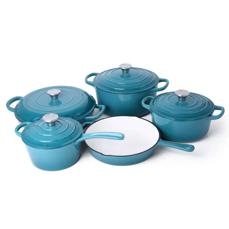 Enamel Cast iron cooking pots Ceramic Enamelled Cast Iron Cookware Set, Oven and Grill Safe - Image 21