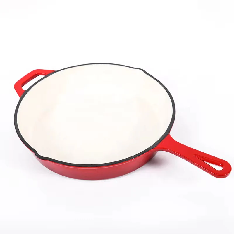 Enameled 13 Inch Cast Iron Rectangular Baking Pan for Lasagna Roasting and Casseroles Red - Image 5