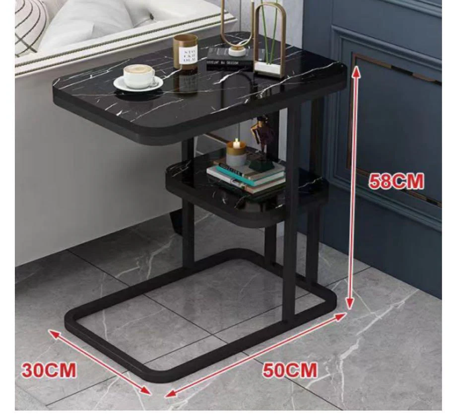 Living Room Sofa Side Table Luxury Square Small Side Table Side Cabinet, Coffee Table Removable Corner Table Small Bedside Tables - Image 6