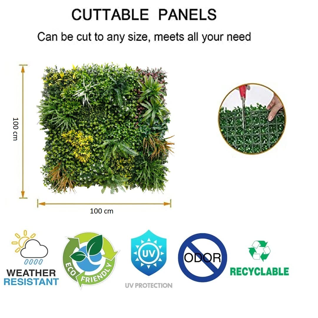 Artificial Boxwood 100% UV Outdoor Creeper Vertical Garden Green Panels Fence Leaves Home Décor Tiles (100 cm x 100 cm) - Image 4