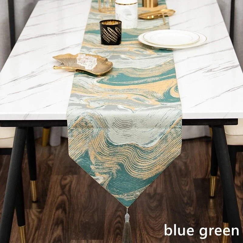 Ethnic Tablecloth Cover Chinese Table Runner Tasseled Home Party Banquet Decor - Image 2