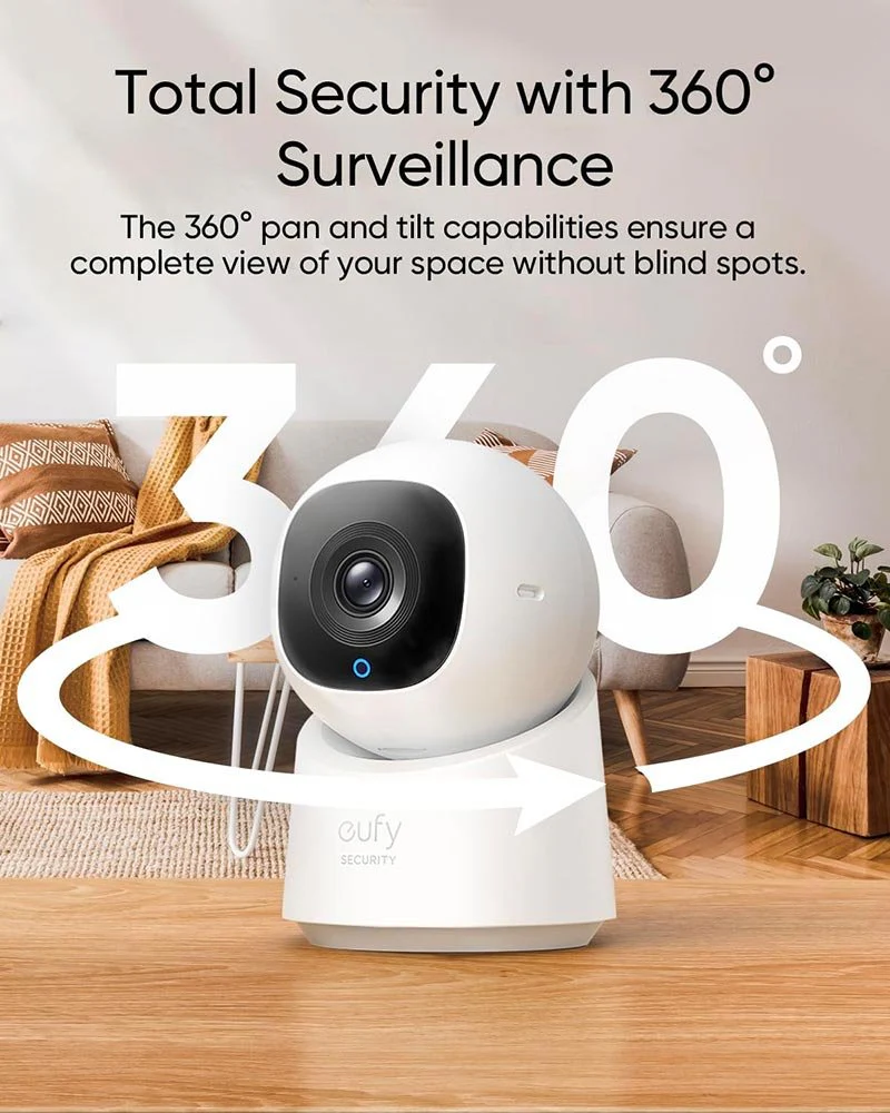 Eufy Indoor Cam C220 2K 360° Pan & Tilt Security Camera – AI Human Detection, Privacy Mode, No Monthly Fee - Image 3