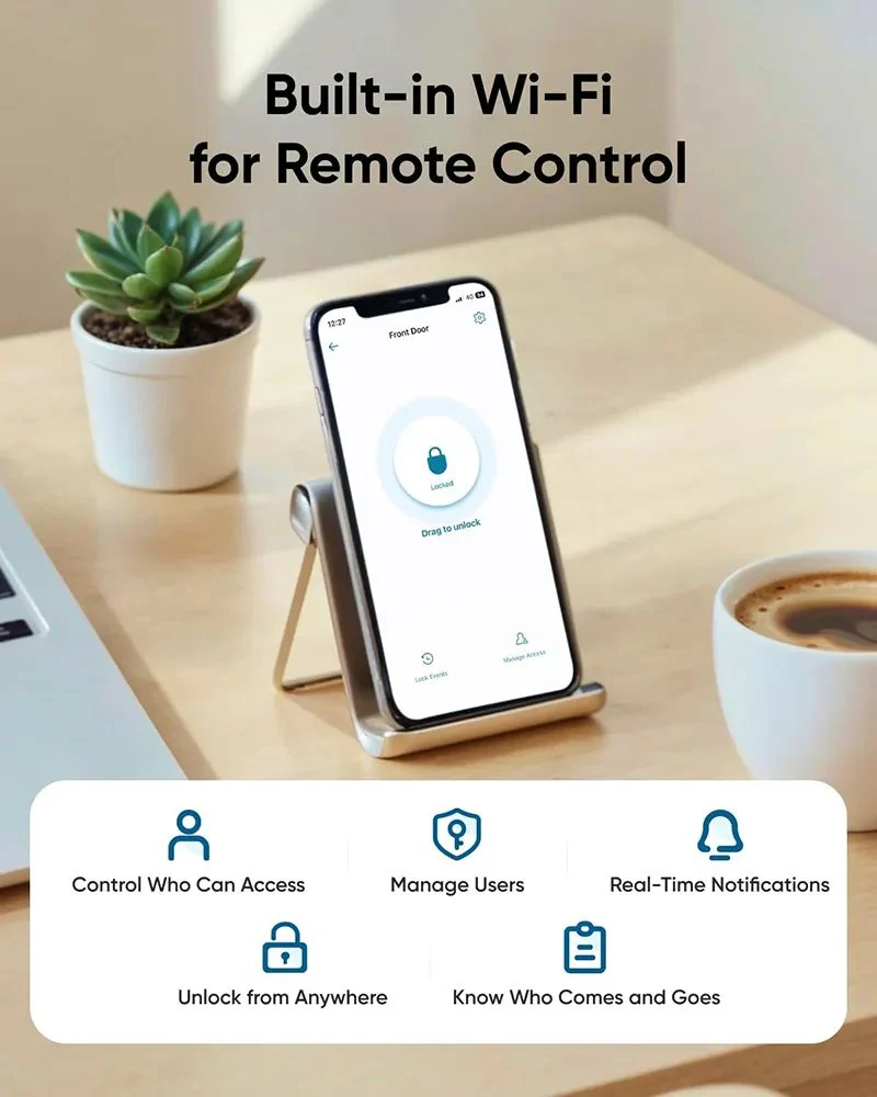Eufy Security Smart Lever Lock C33 – Fingerprint, WiFi App Control, Easy 15-Min Install, No Drilling - Image 4