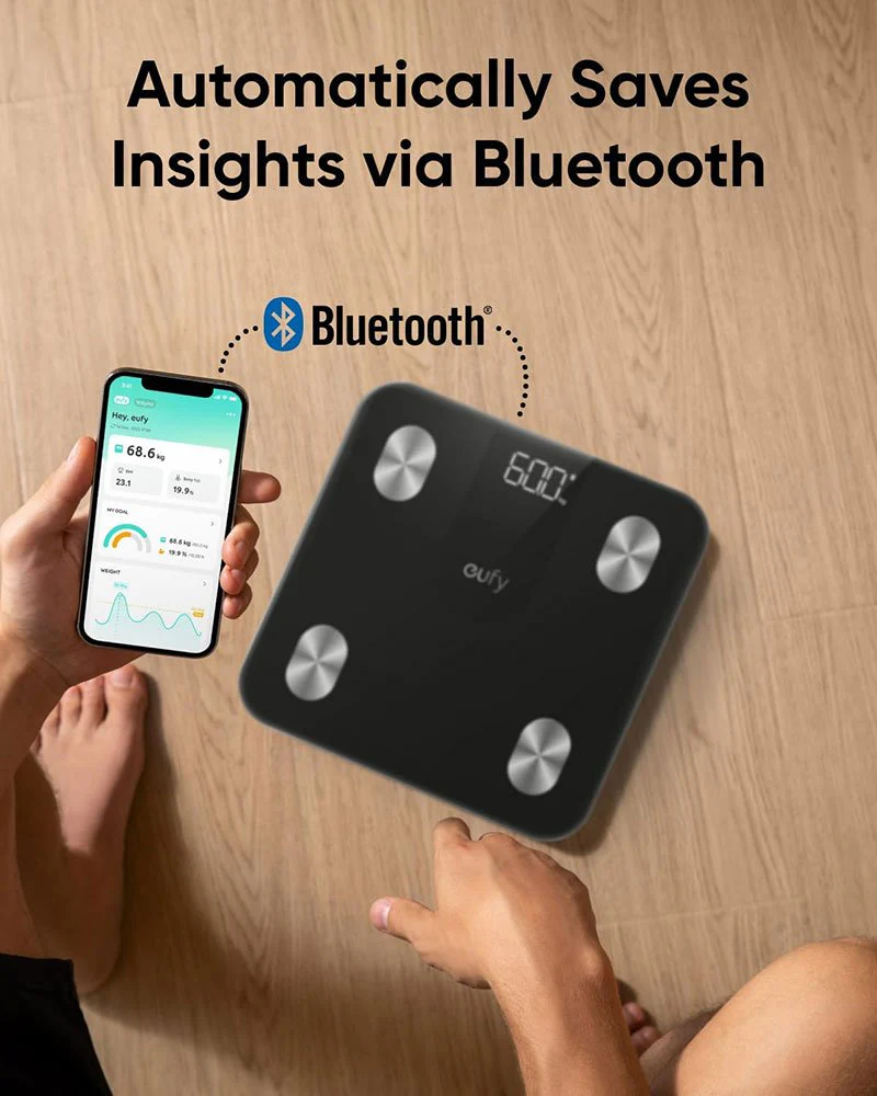 Eufy Smart Scale A1 – 12 Body Measurements, Bluetooth, 16 User Profiles, Compact 26x26cm Design - Image 5