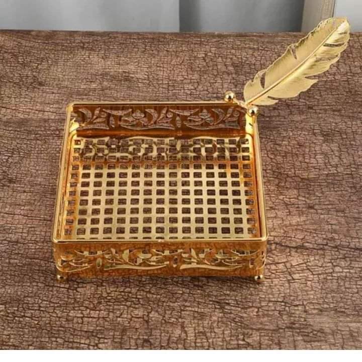European style gold plated napkin holder - Image 4