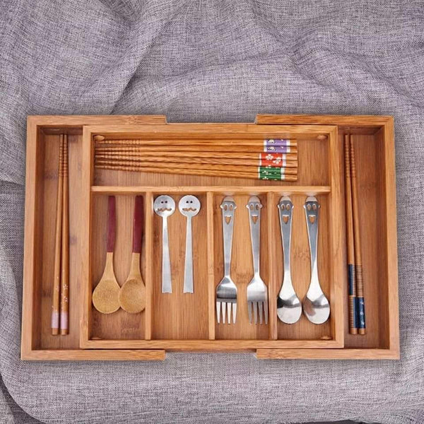 Extendable Cutlery Tray, 6-7 Adjustable Compartments Kitchen Drawer Organizer and Utensil Organizer, Perfect Utensil Holder and Cutlery Tray in Home Kitchen, Office - Image 5