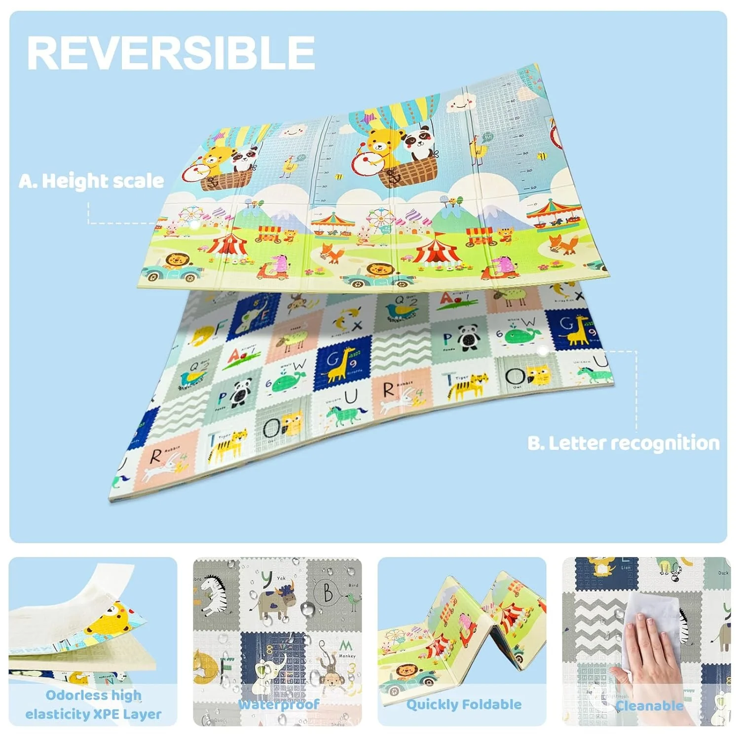 Extra Large Baby Playpen Play Pen with Mat for Toddlers With Shock Absorbing Mat - Image 3
