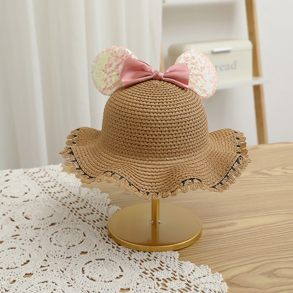 Fashion Kids summer Straw Hat and Bag set with A Bow - Image 7