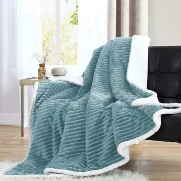 Flannel Sherpa Throw Blankets - Image 2