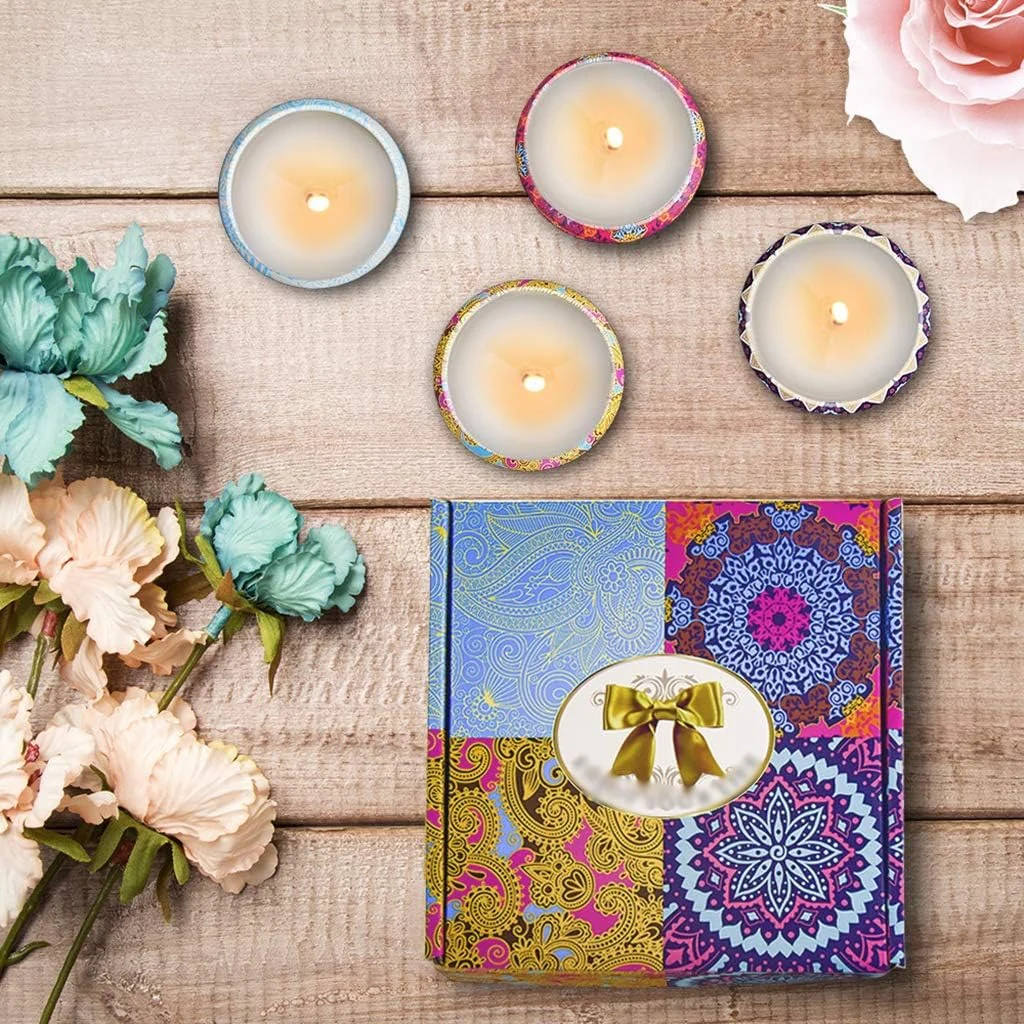 Floral Fragrance Series Souvenir Scented Candle Soothing and Sleeping Gift Set-Classic series - Image 4