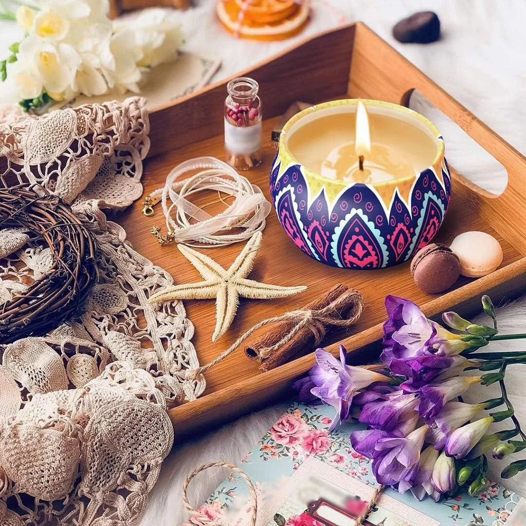 Floral Fragrance Series Souvenir Scented Candle Soothing and Sleeping Gift Set-Classic series - Image 5