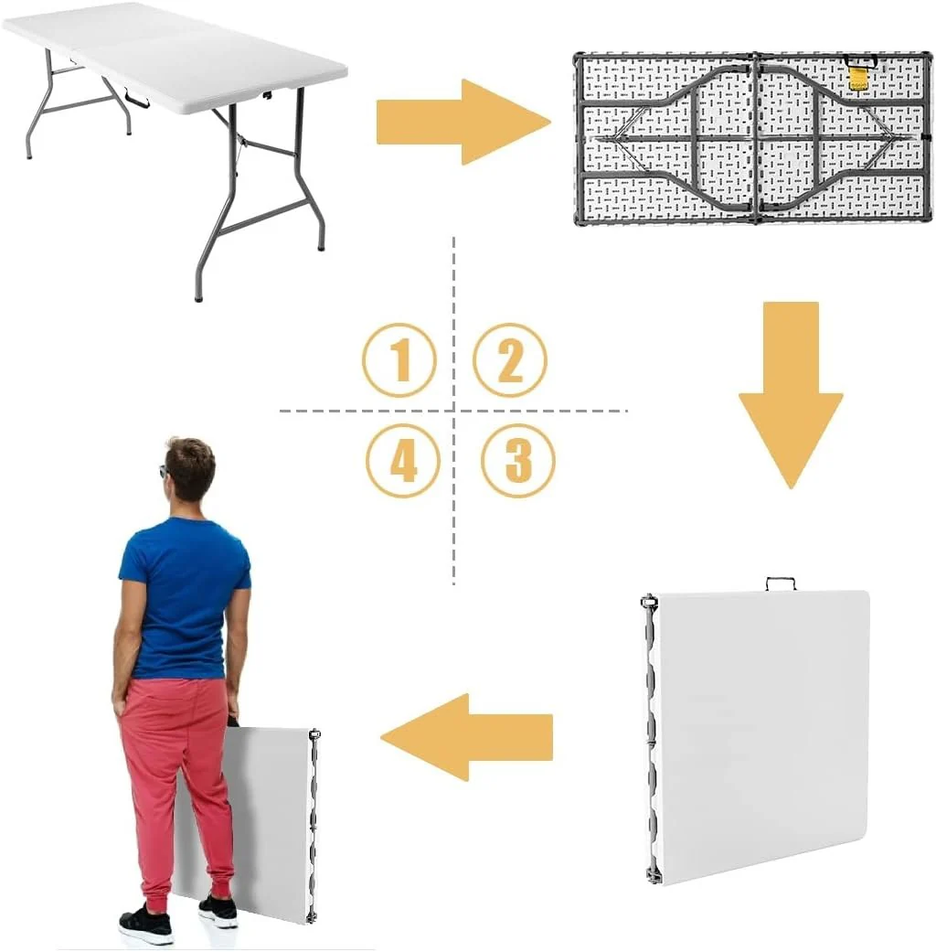 Foldable Adjustable Camping Outdoor Picnic Table - Image 3