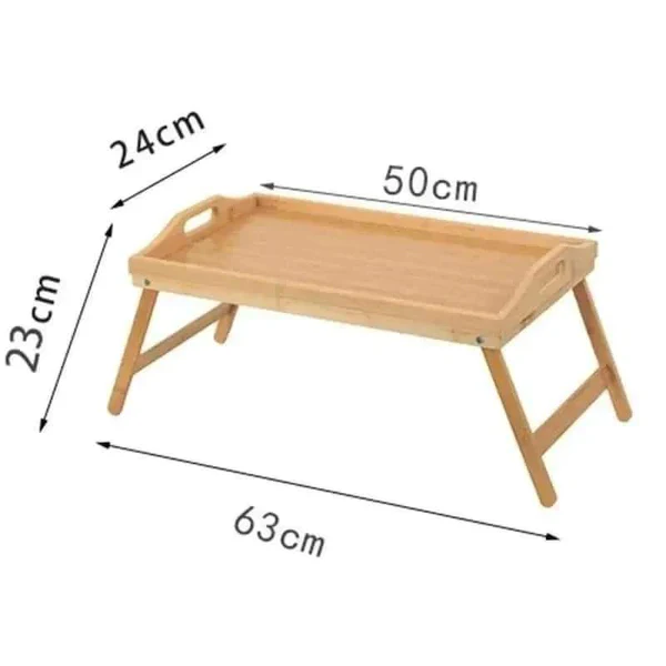 Foldable Bamboo Bed Tray Table – Breakfast in Bed Serving Tray - Image 4