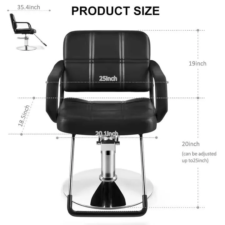 Foldable barber chair with hydraulic lift - Image 2
