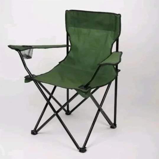 Foldable camping chair with cup holder pouch - Image 3