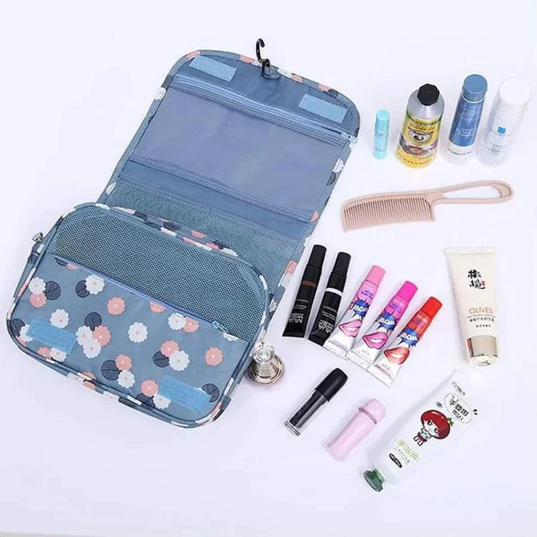 Foldable Travel Cosmetic Organizer Bag –| Multi-Compartment Toiletry & Makeup Bag - Image 4