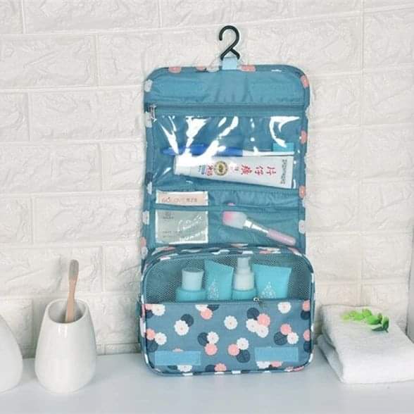 Foldable Travel Cosmetic Organizer Bag –| Multi-Compartment Toiletry & Makeup Bag - Image 5