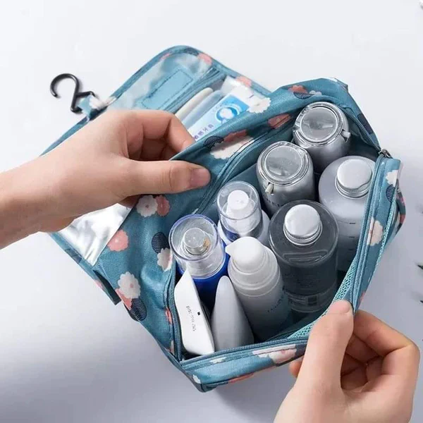 Foldable Travel Cosmetic Organizer Bag –| Multi-Compartment Toiletry & Makeup Bag - Image 6