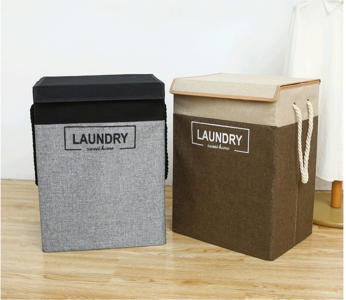 Foldable Home Storage & Laundry Hamper with Lid – Multi-Purpose Organizer (33×33×53 cm) Kenya - Image 2