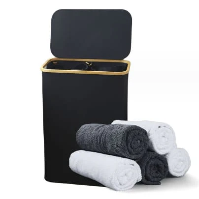Foldable laundry basket with lid - Image 2