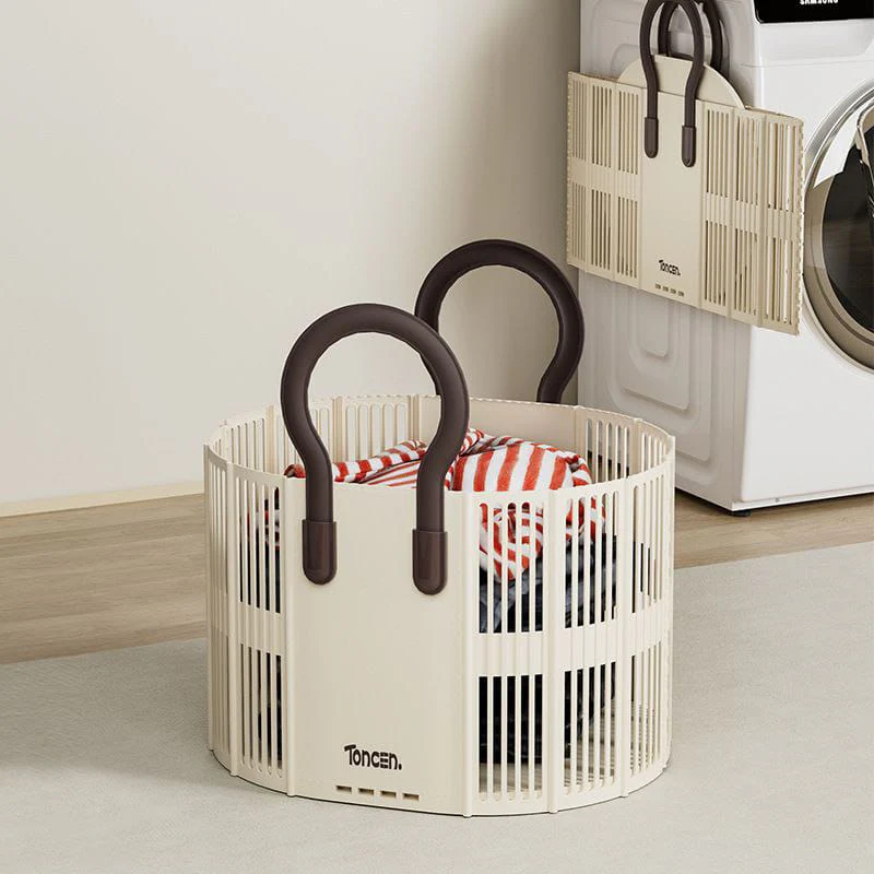 Foldable laundry /  Toy Basket with Handle - Image 2