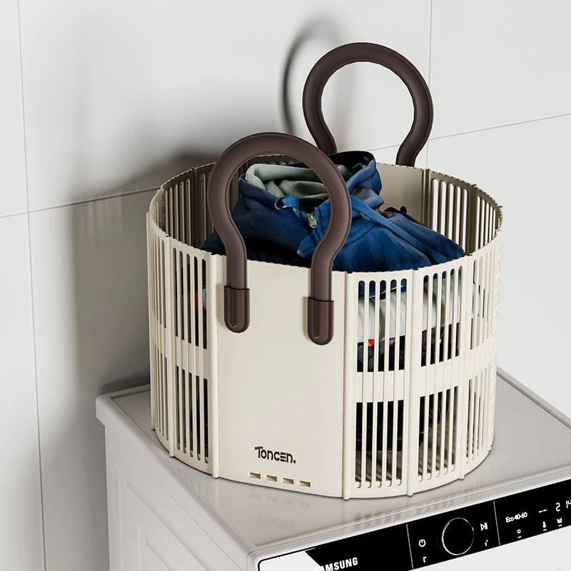 Foldable laundry /  Toy Basket with Handle - Image 3