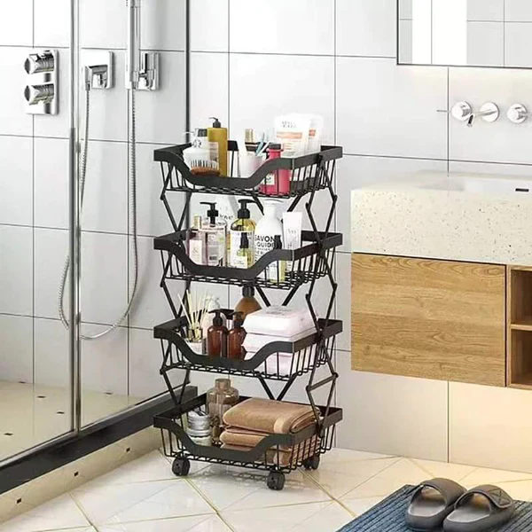 Foldable & Movable Vegetable Fruit Storage rack - Image 2