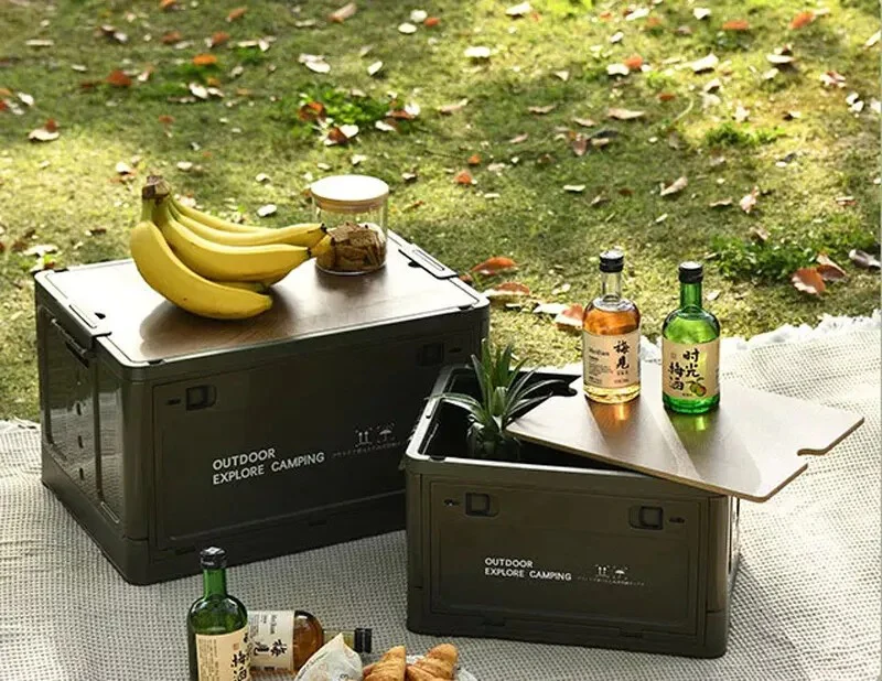 Foldable Outdoor Camping Storage Box, Portable Picnic Folding Box With Large Capacity, Organize Your Home & Car - Image 2
