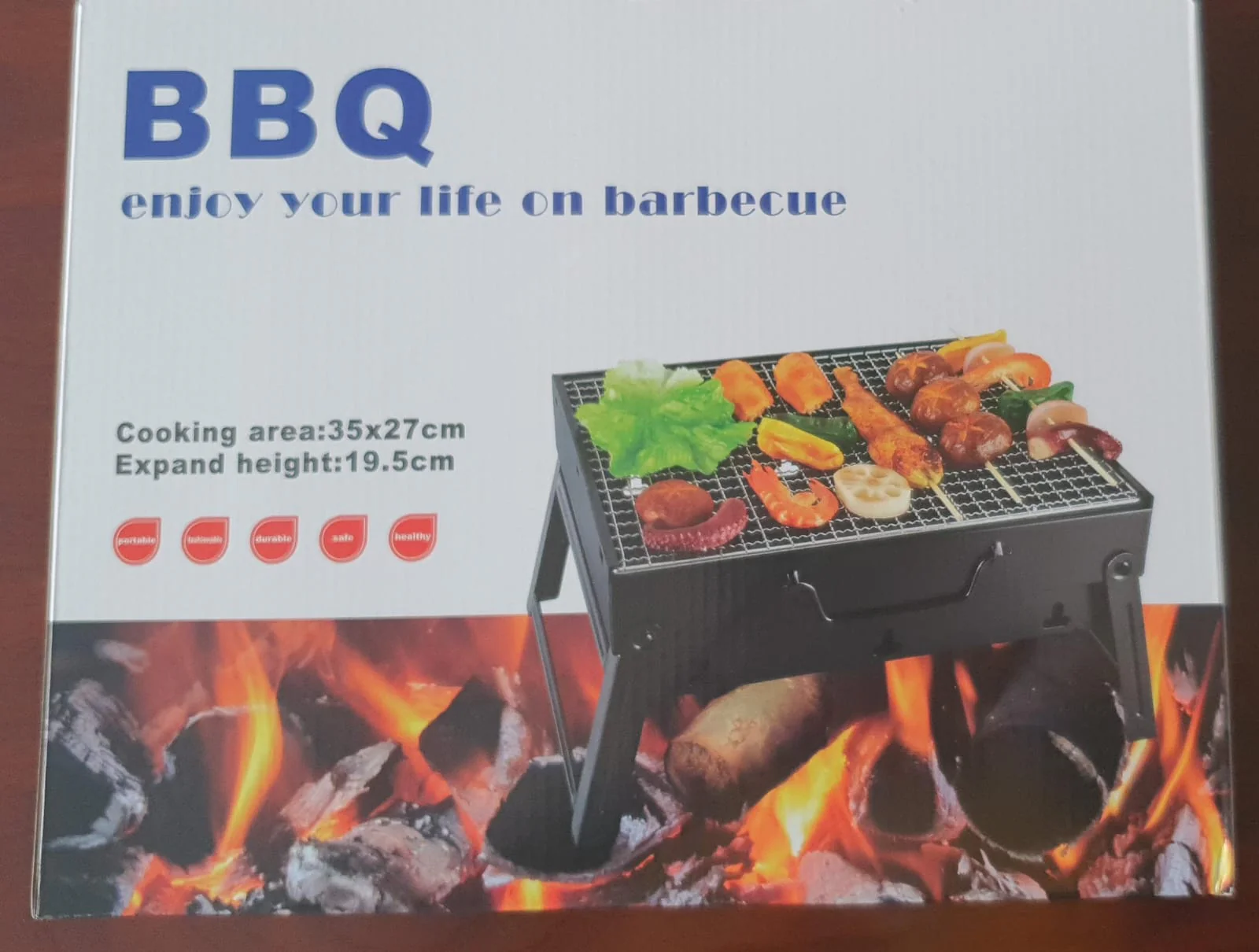 Foldable Portable barbecue charcoal grill - Image 3