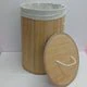 Foldable Round Bamboo Laundry Basket with Lid & Handle Kenya - Image 5