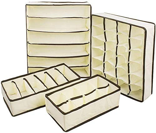 Foldable Storage Box Drawer Divider Organizer Closet Storage for Socks Bra Tie Scarfs - Image 4