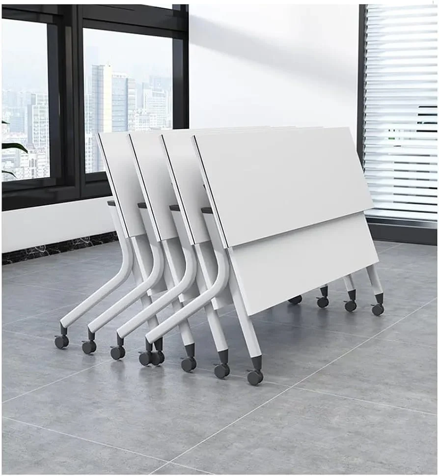 Foldable Movable Study Desk Table laptop stand With Wheels - Image 5